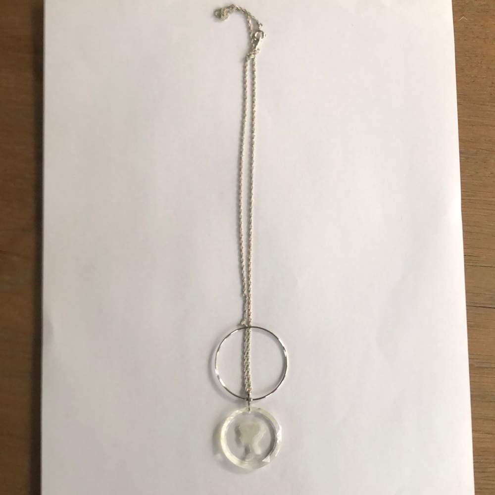 Silver plated 10” Necklace with pendant